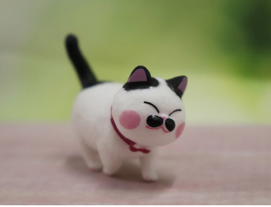 9 Pieces of 5 Cm Artificial Cute Cat Figurines &amp; Miniatures Doll Toy Colorful Doll Miniature Doll Home Decoration