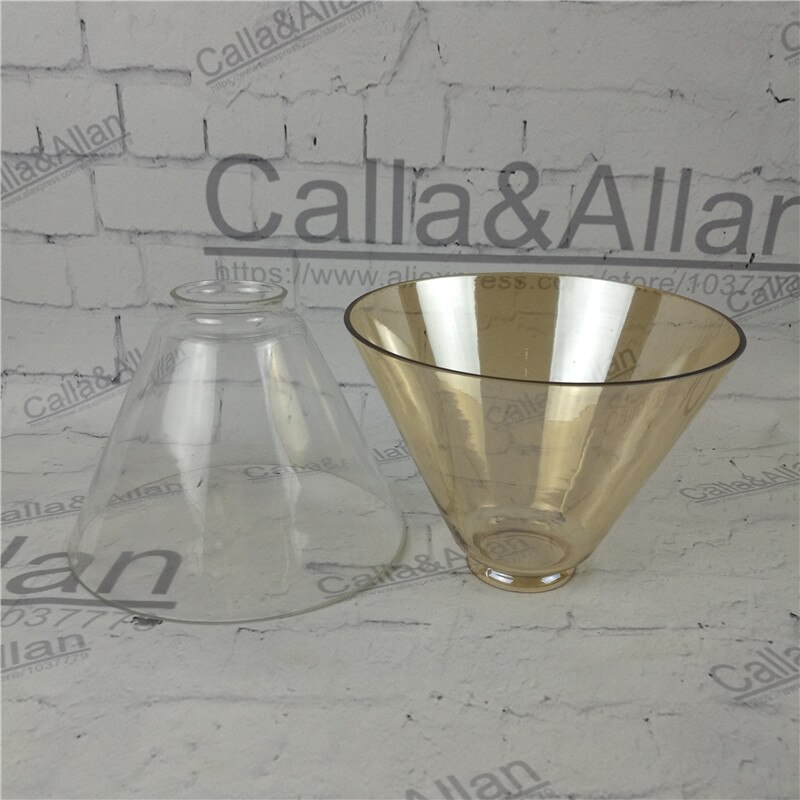 Amber/ clear glass lampshade DIY lighting lamp shade