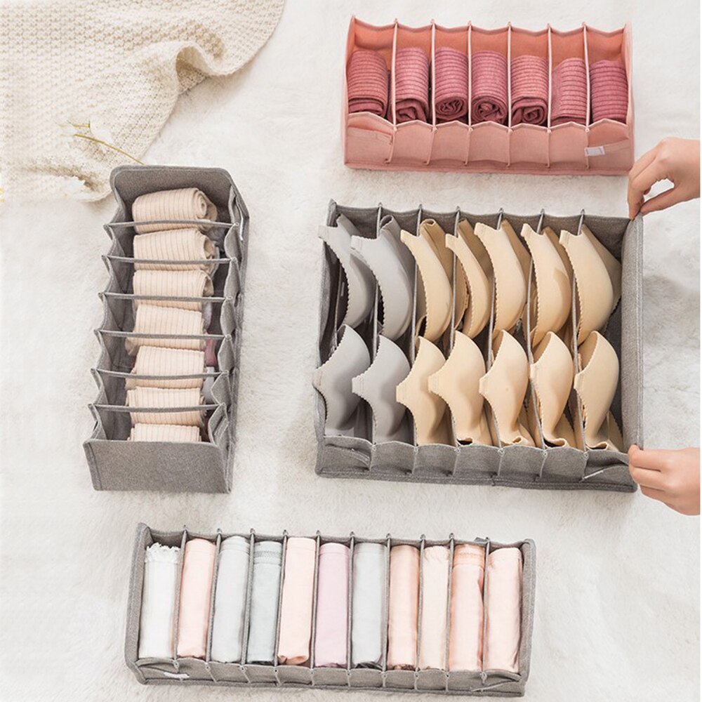 Boîte de rangement pliable pour soutien-gorge, sous-vêtements, chaussettes, tiroir lavable pour la maison