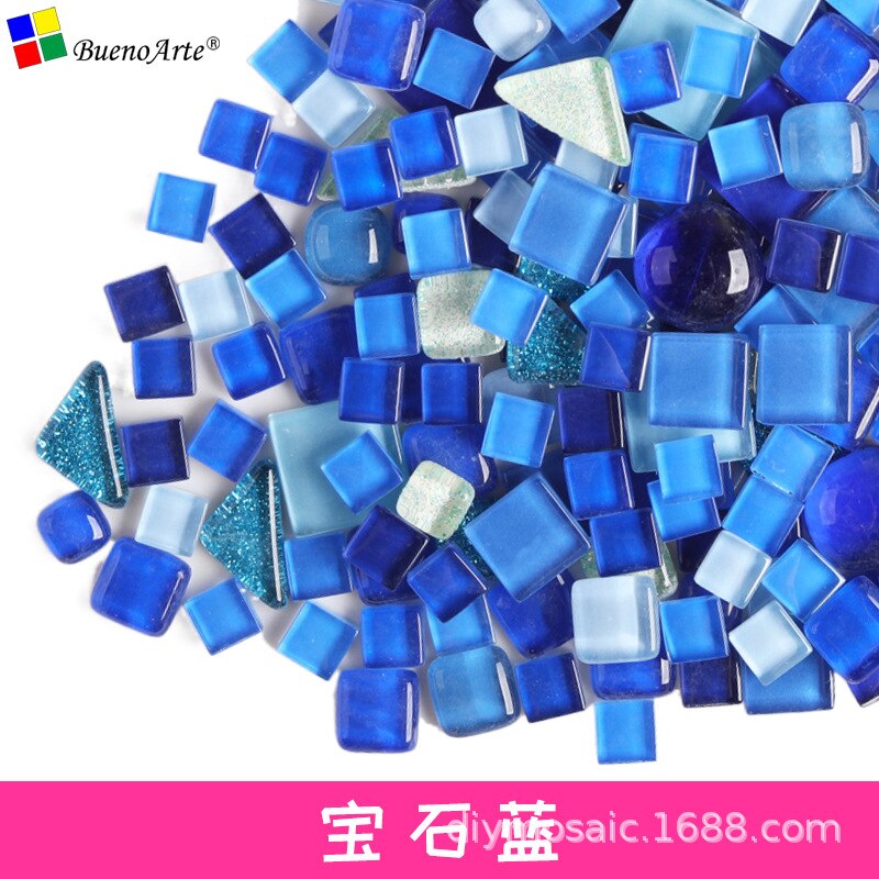 Mosaic DIY Material Irregular Small Particle Color Decal Crystal Glass Tile Small Patch Glass Mirror Mosaic Tiles: 8