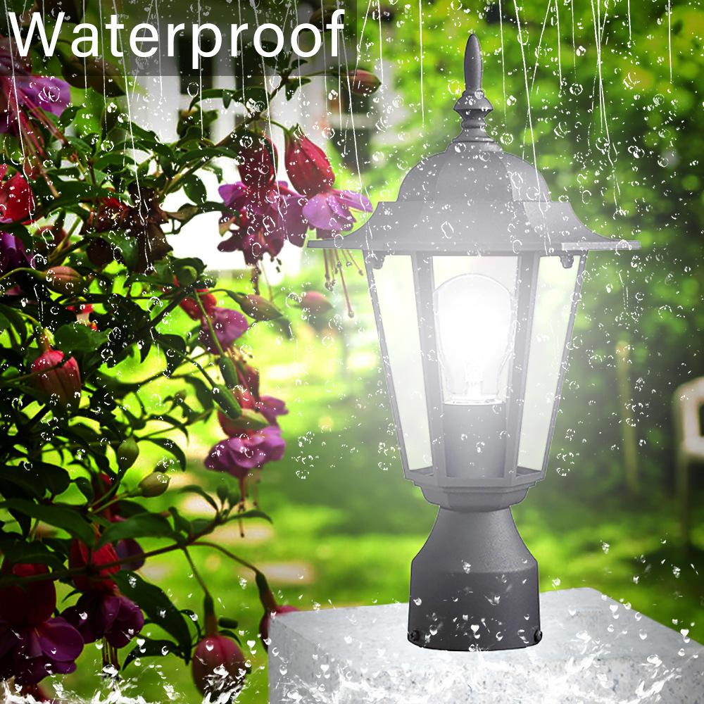 Outdoor Yard Post Hexagonal Column Waterproof Courtyard Garden Street Hexagon Path Driveway Lawn Lamp Decoration