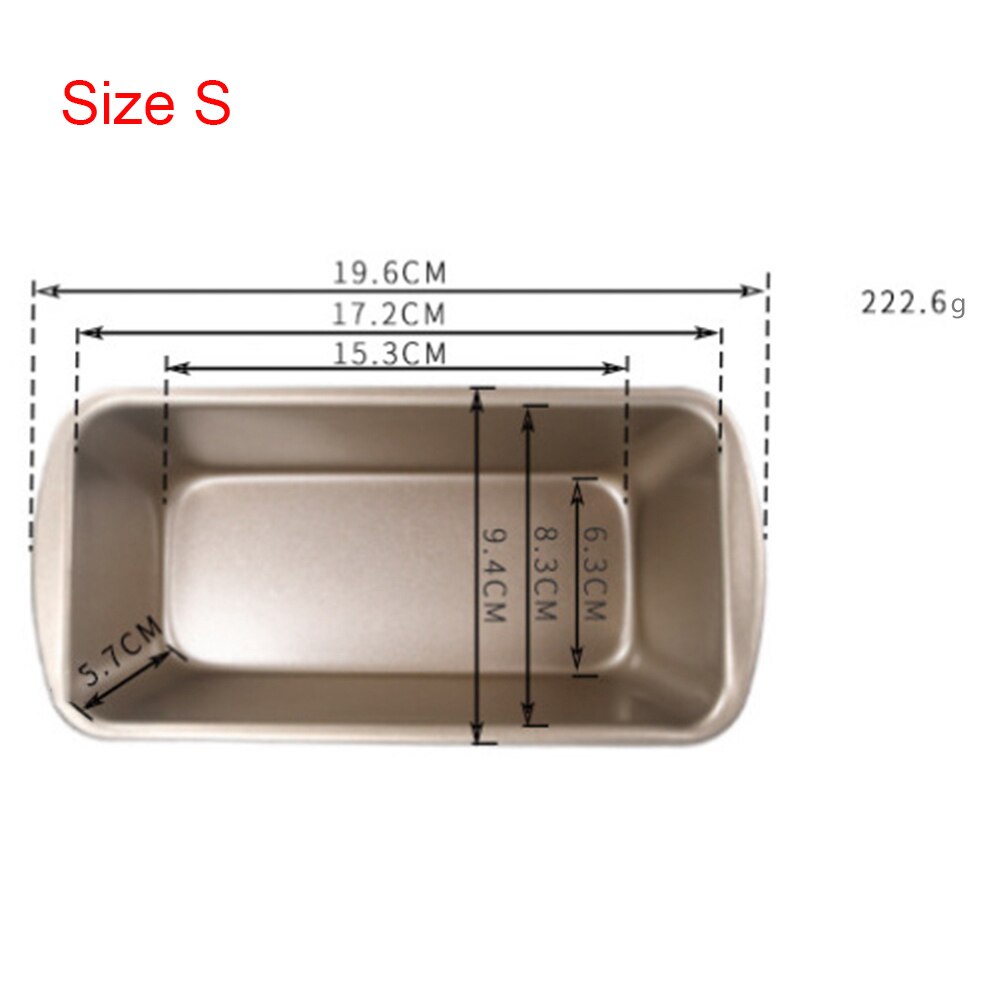 Rectangular Loaf Pan Non-Stick Carbon Steel Bread Pan Long Toast Box Bread Cake Bakeware Toast Oven Baking Mold Baking Tools: S