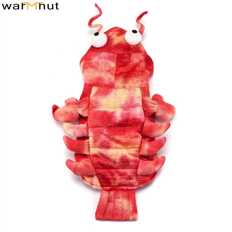 WarmHut – Costume de homard pour chien et chat, robe de Cosplay d'halloween pour animaux de compagnie, sweat à capuche rouge pour chiot, 1 pièce, taille S M L XL: M