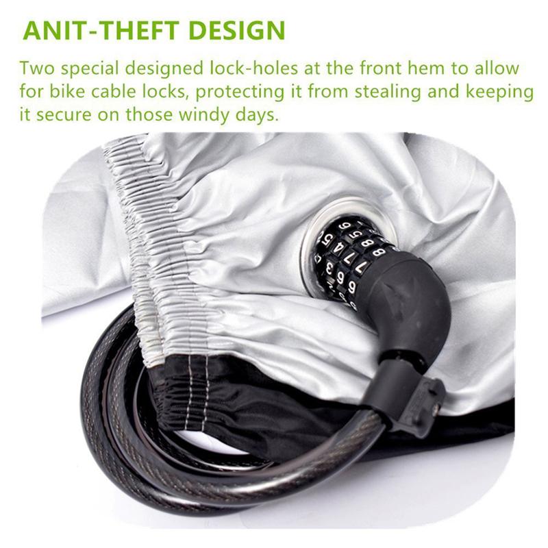 Sykkel-sykkeltrekk vanntett snøsykkeltrekk utendørs støvtett sykkeltrekk med låsehull til terrengsykkel