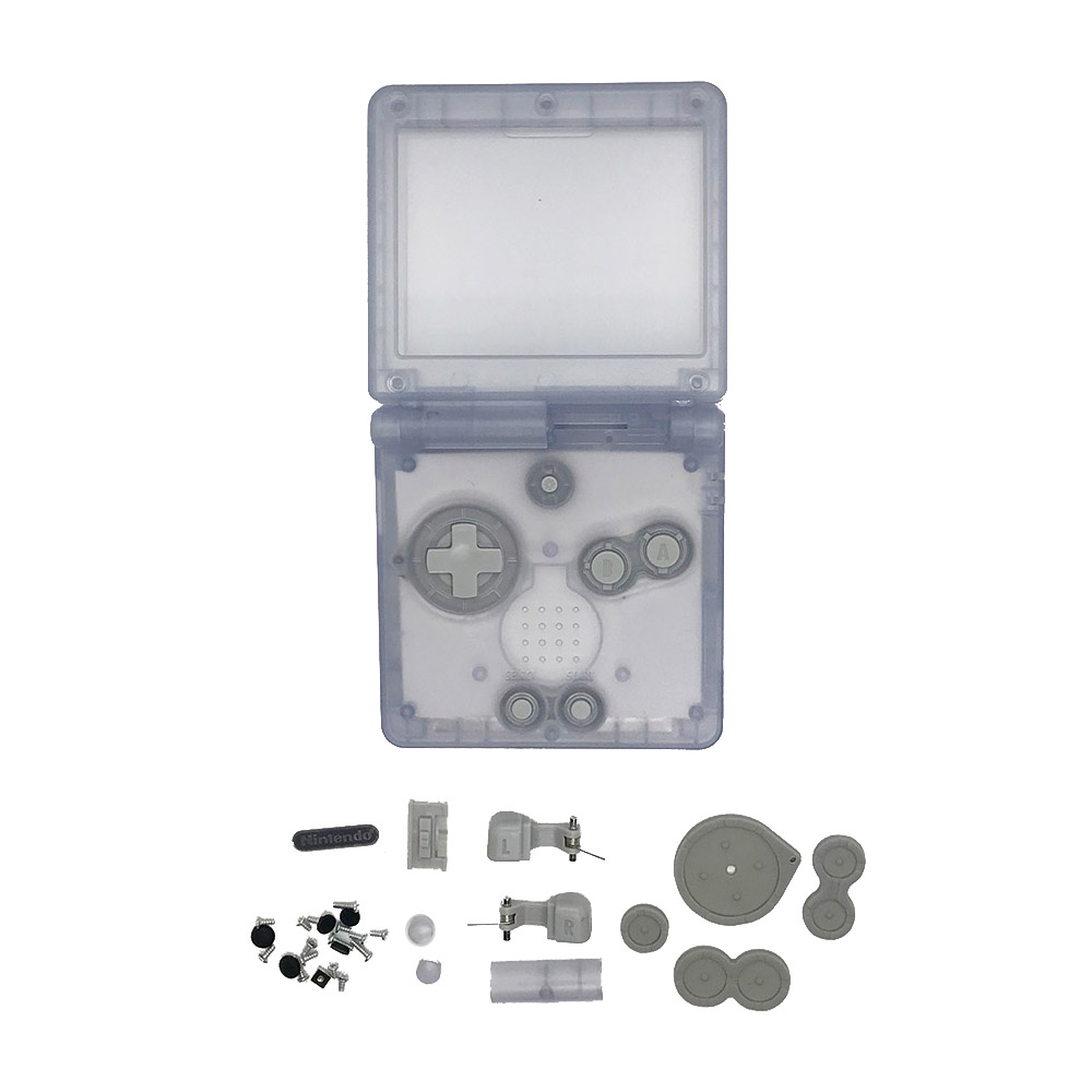 Clear Color Shell for GBA SP Shell For Gameboy Advance SP Console Shell Transparent Case With Buttons and Conductive pads