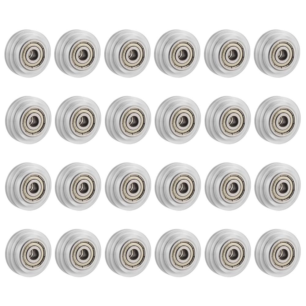 SIMAX3D Openbuilds CNC Clear Polycarbonate Wheel Pulley with 625zz Bearing V-Slot Wheel for CR-10, CR-10S, S4, S5 Ender 3 3 Pro: 24pcs Big Wheel