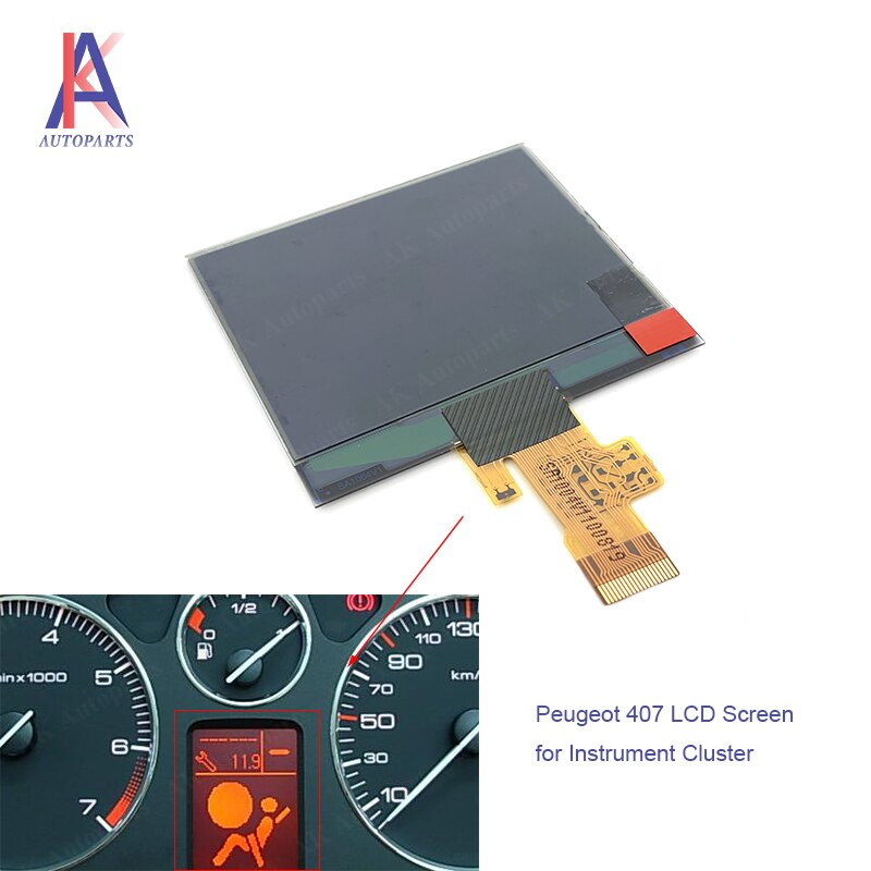 For Peugeot 407 407SW HDI Couple Instrument Cluster LCD Screen Display Replacement Dashboard Display Pixel Repair