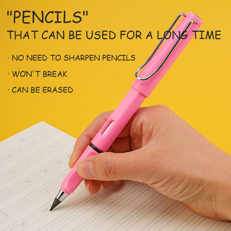 Lápiz eterno de escritura ilimitada, respetuoso con el medio ambiente, sin tinta, suministros escolares, herramienta de pintura de bocetos, novedosos para niños
