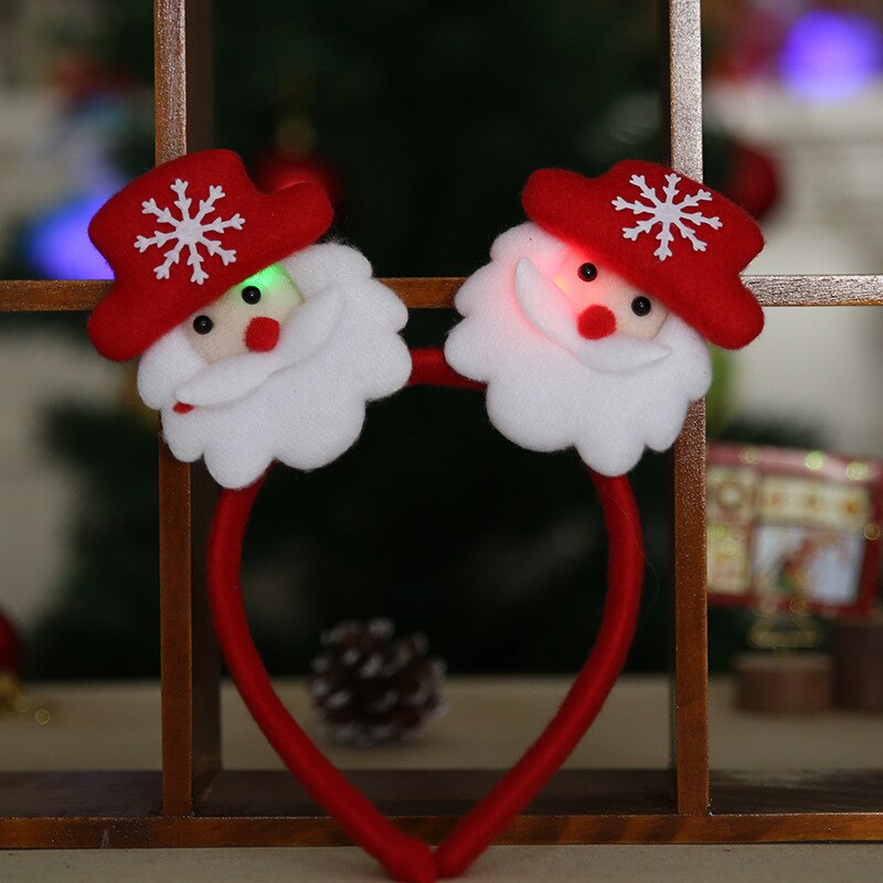 Christmas cartoon headband with lights party headband headband christmas hat christmas