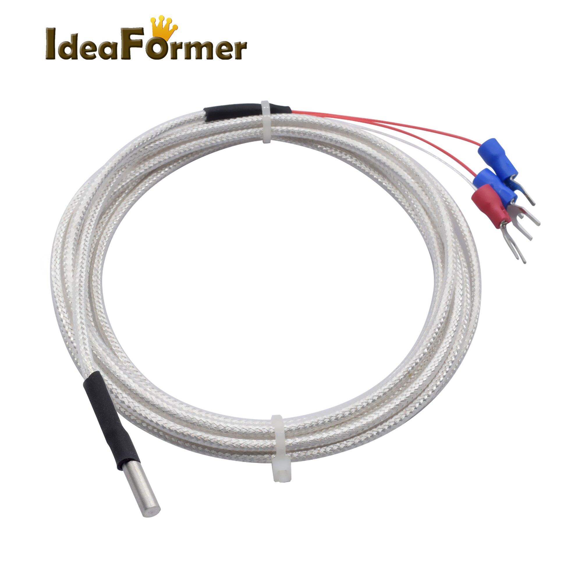 3d tulostin ultimaker 2 um2 pt100 lämpöpari anturi  m3 * 15/m4*30mm 2 metrin kaapeli lämpötilansäädin 3d tulostimen osat.
