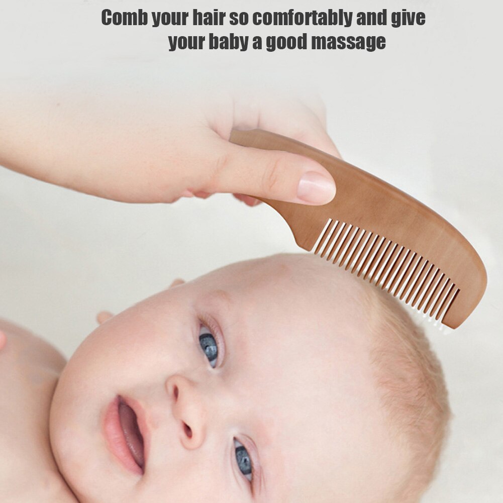 Heimat Baby Pinsel einstellen Cutie Kamm Schlecht Faux Wolle Haar Pflege Neugeborenen Einfach Sauberen Natürlichen Dusche Pflege Weiches Tragbare Holz griff