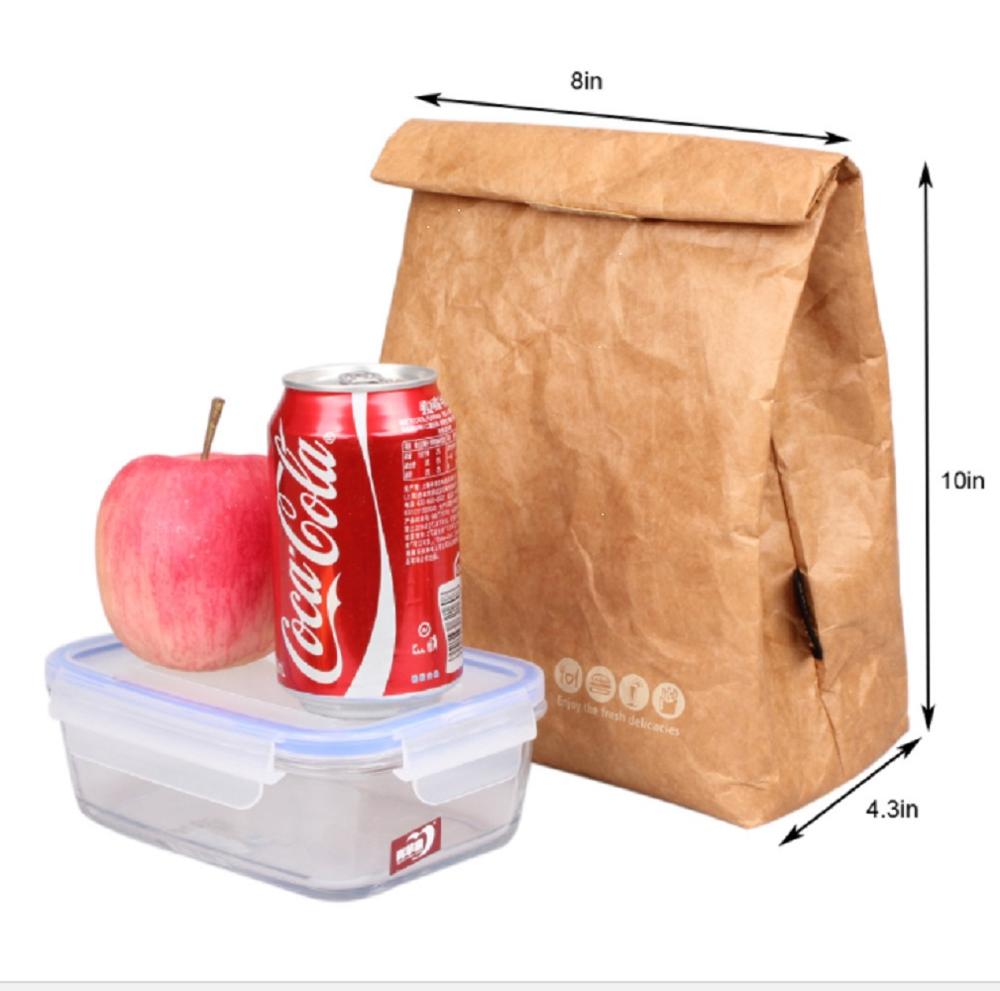 Bolsas enfriadoras de 6L para mujer y niño, bolsa de papel kraft, bolsas térmicas para almuerzo, comida, Picnic, bolsa de hielo multifunción, contenedor de Almacenamiento Aislado: Default Title