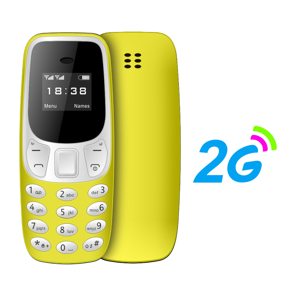BM10 Mini telefono cellulare 2 SIM Card Auricolare Bluetooth Cambia voce Registrazione vocale a bassa radiazione Piccolo cellulare multilingue: Blu