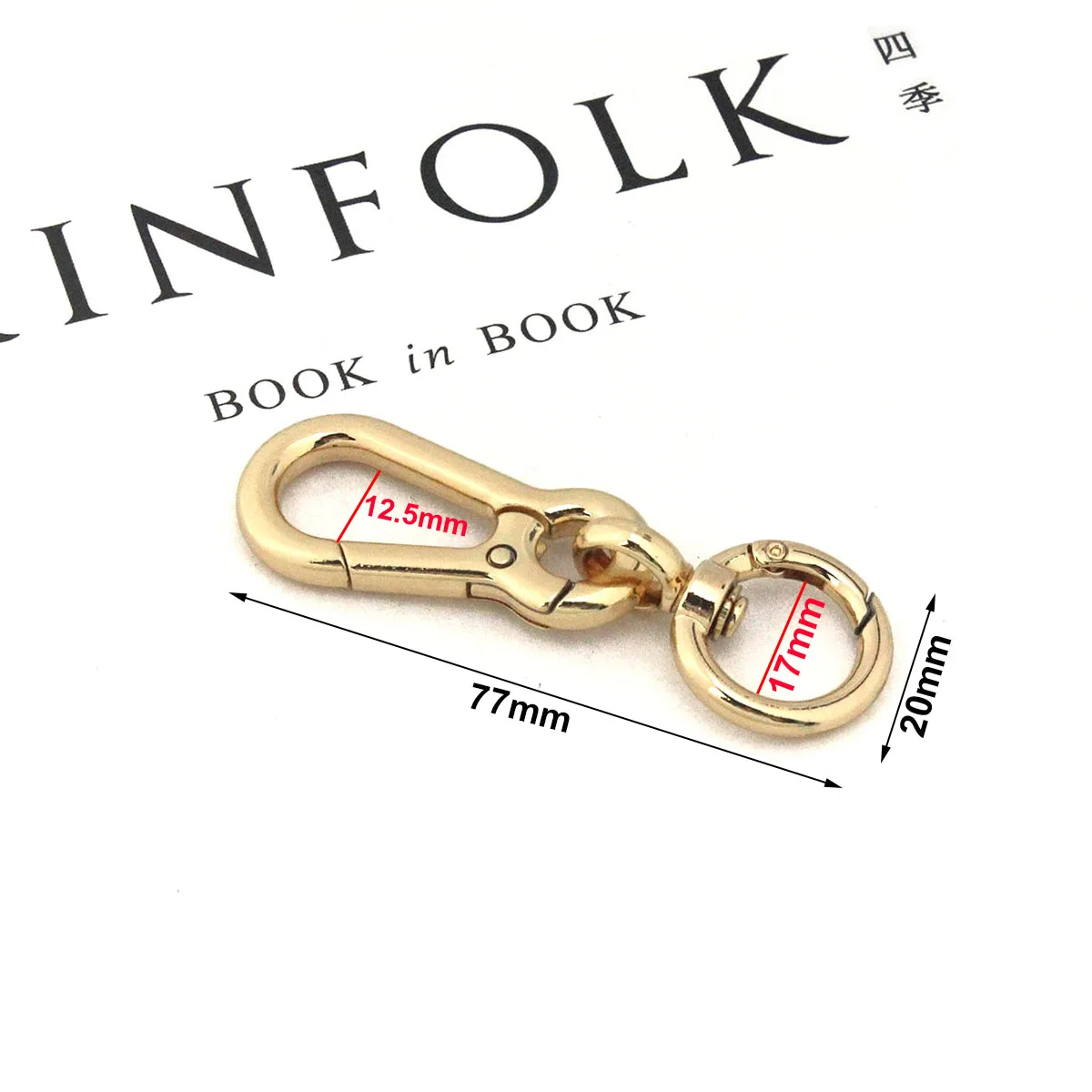 1Pc Karabijnhaak Metalen Draaibare Ooghaak Veerpoort Trigger Clips Voor Lederen Handwerk Riem Riem Webbing Sleutelhanger Haken