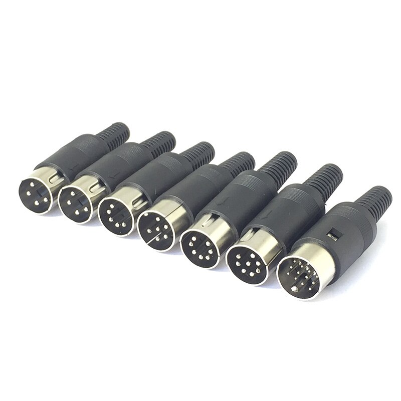 Connecteur DIN DMale/femelle, connecteur de prise DIN 3/4/5/6/7/8/9/13 broches, châssis, montage de câble avec poignée en plastique 10 pièces/lot