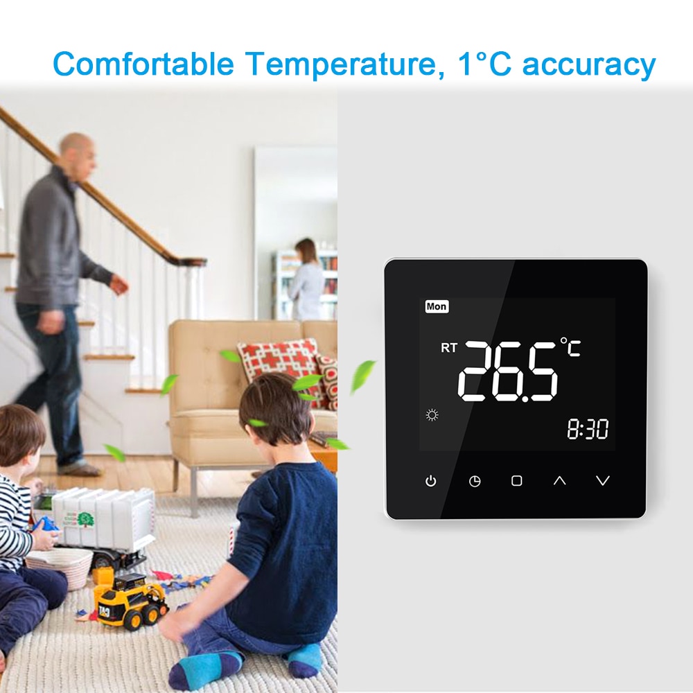 WiFi Smart Thermostat LCD Touch Screen Temperature Controller Programmable Home Thermostat for water/gas boiler electric heating
