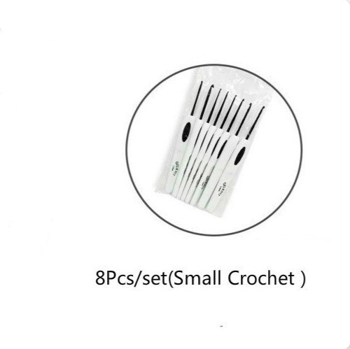 Crochet Hooks Kit Ergonomic Plastic Handle Knitting Needles Set Different Sizes For DIY Craft Yarn Socks Sweater Weaving Tools: 8Pcs Small Crochet