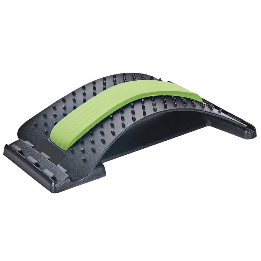 1pc ryg stretch udstyr ryg massager båre fitness lændestøtte afslapning mate rygsøjlen smertelindring massageador: Grøn