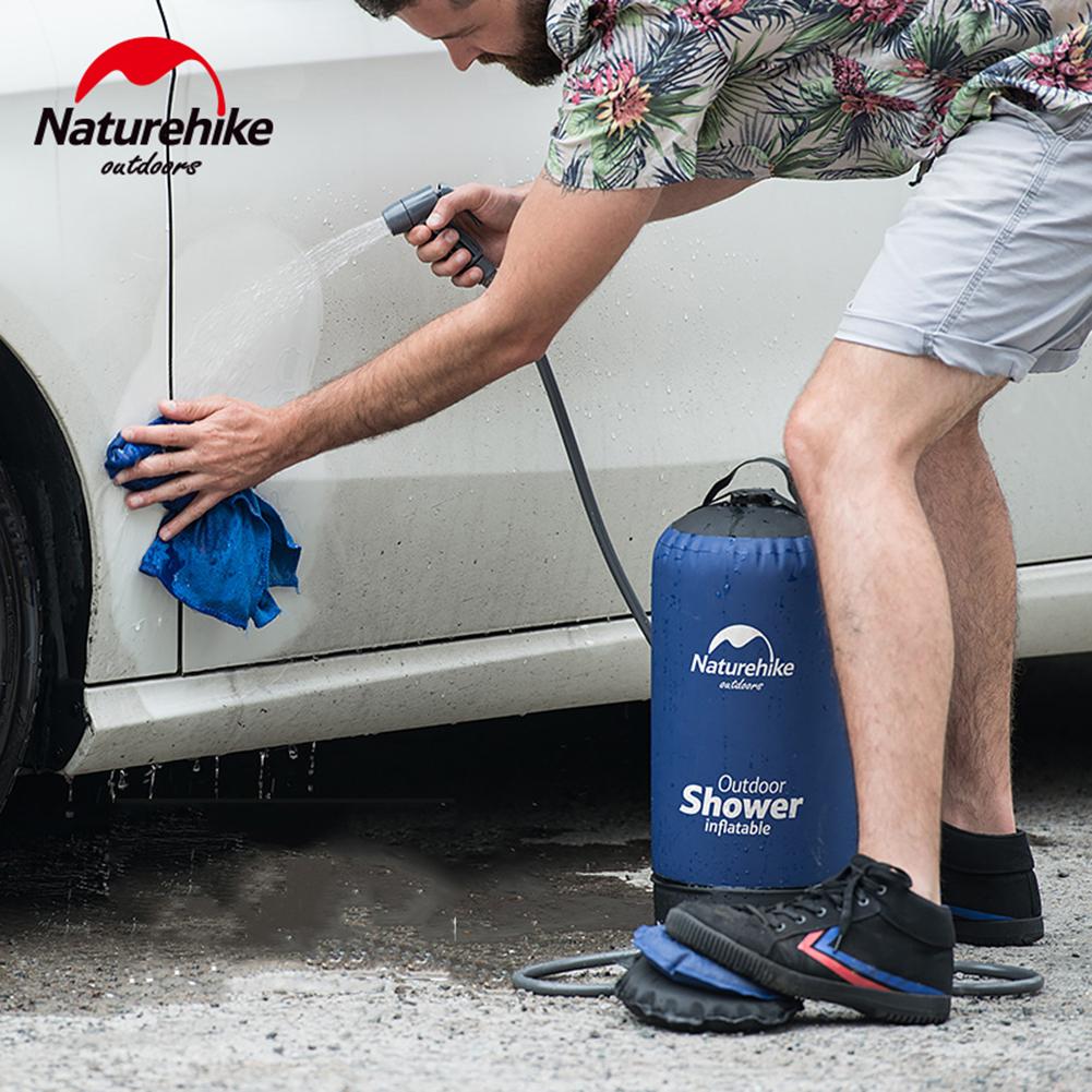 Outdoor Inflatable Shower Pressure Shower Water Bag Portable Camp Showe