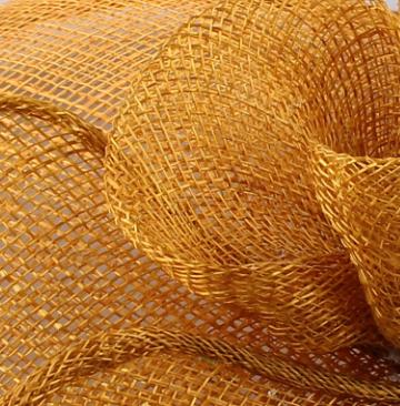 Green sinamay wedding bridal fascinator headwear women formal fascinator accessories hair pin mesh headdress formal hat: Gold