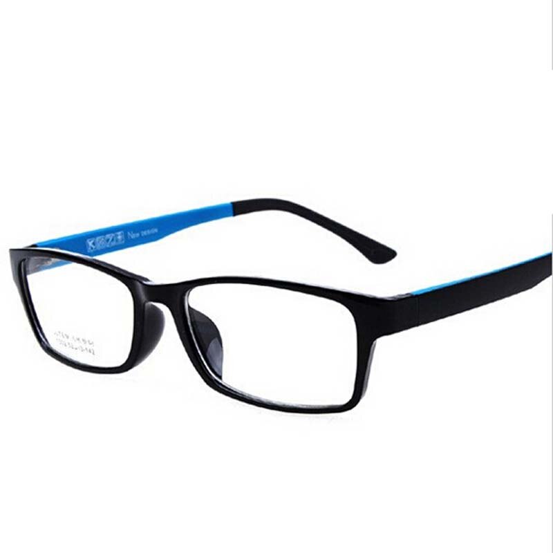 Wolfram Kohlenstoff Stahl TR90 Brille Rahmen Für Frauen Männer Brillen Optische Rahmen Mit Kunststoff Linse Gläser Rahmen 1302: 17 hell Schwarz Blau