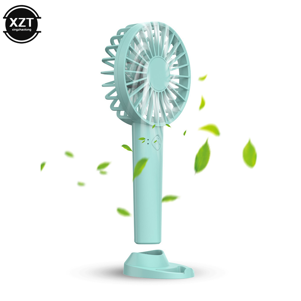USB Mini starker Wind Hand ventilator tragbare leise wiederauf ladbare Desktop-Luftkühler mit Telefon halter Lüfter Outdoor-Reisen