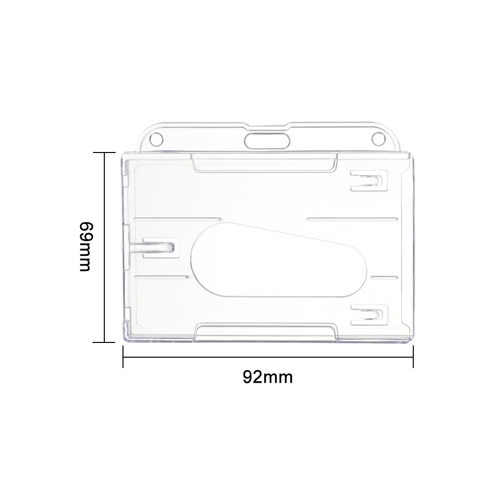Double Sided Multi-use Hard Plastic Badge Work ID Card Holder Protector Cover Case ID Card Holder Name Card Office School