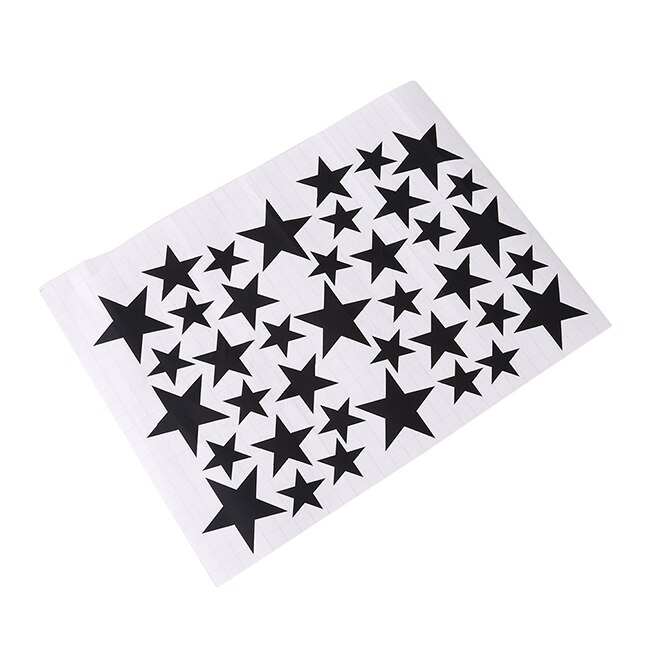Cartoon Starry Muurstickers Voor Kinderen Kamers Home Decor Sterren Muurstickers Babykamer Diy Art Stickers: black