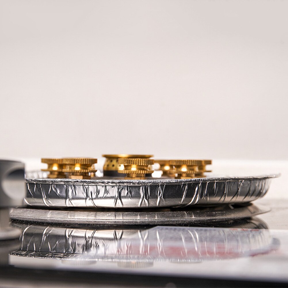 Lot de 20 housses de cuisinière jetables en aluminium résistant à l'huile et à la chaleur, pour four à gaz, tampon de nettoyage pour la cuisson