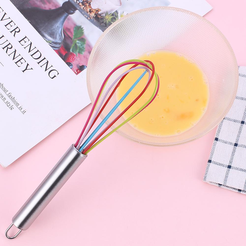 1pcs Drink Whisk Mixer Egg Beater Silicone Egg Beaters Kitchen Tools Hand Egg Mixer Cooking Foamer Wisk Cook Blender
