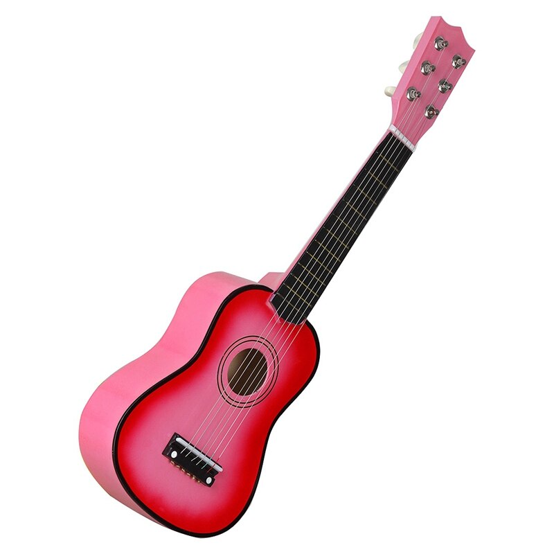 21 Inch Basswood Acoustic Guitar 6 Strings Small Mini Guitar with Guitar Pick Strings for Children Kids Beginner