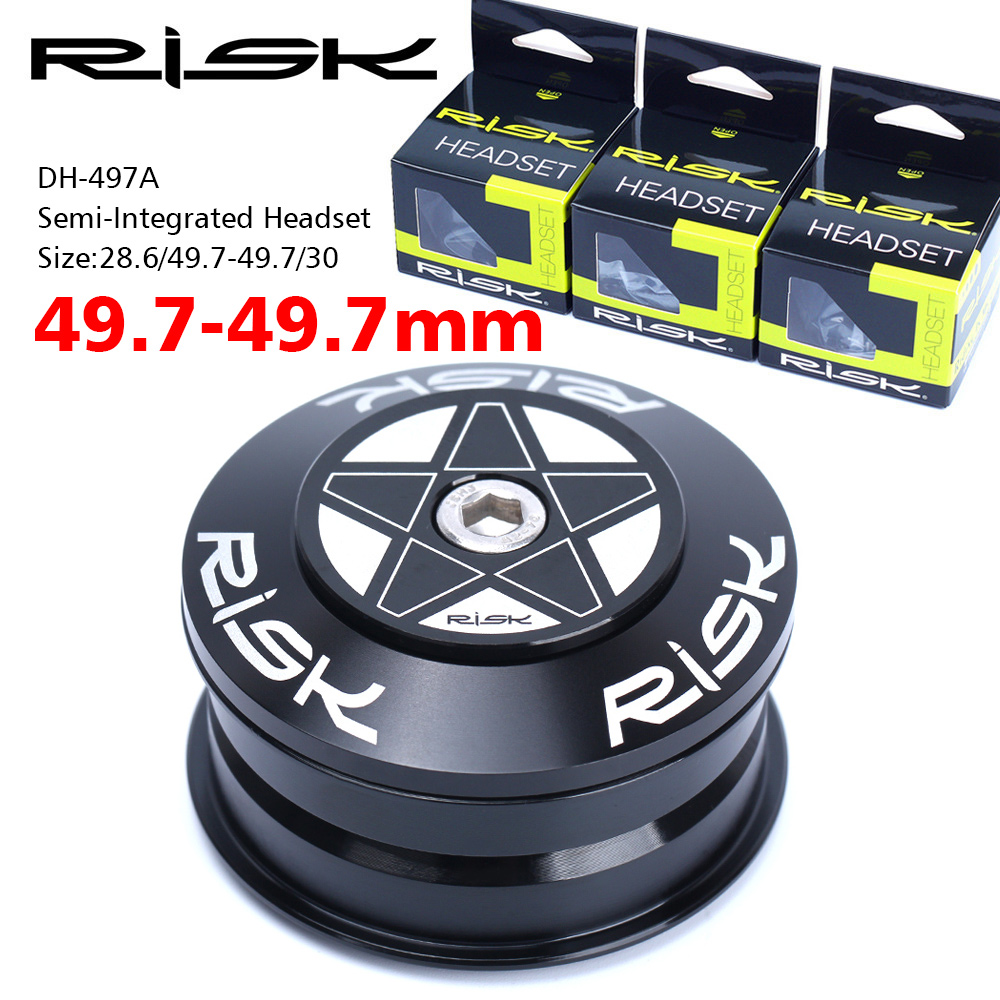 Risico Mtb-fietsheadset Geïntegreerd 1 1/8 Stuurkolom 34 41 41.8 44 49.7 50.6 55 56 mm Mountainbike Druklagers Doos Vork