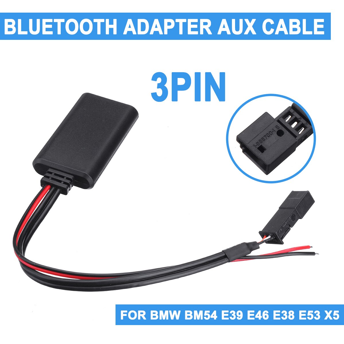 Car bluetooth Module AUX IN Audio Radio Adapter 3-pin Car Electronics Accessories For BMW BM54 E39 E46 E38 E53 X5