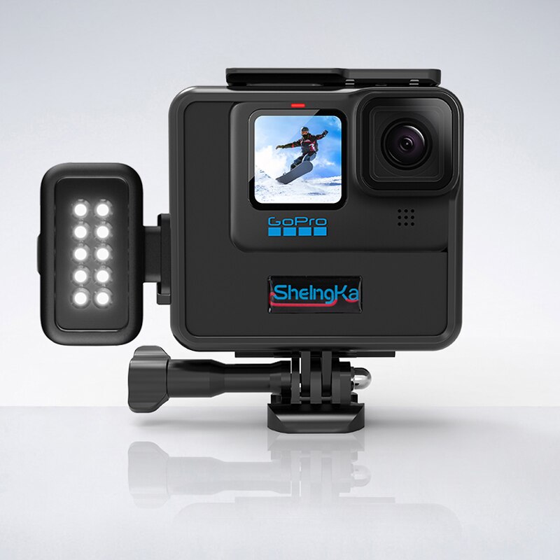 SheingKa – batterie pour Gopro 10 9, avec cage de protection contre le froid, 4800mAh, autonomie 3 heures, batterie latérale