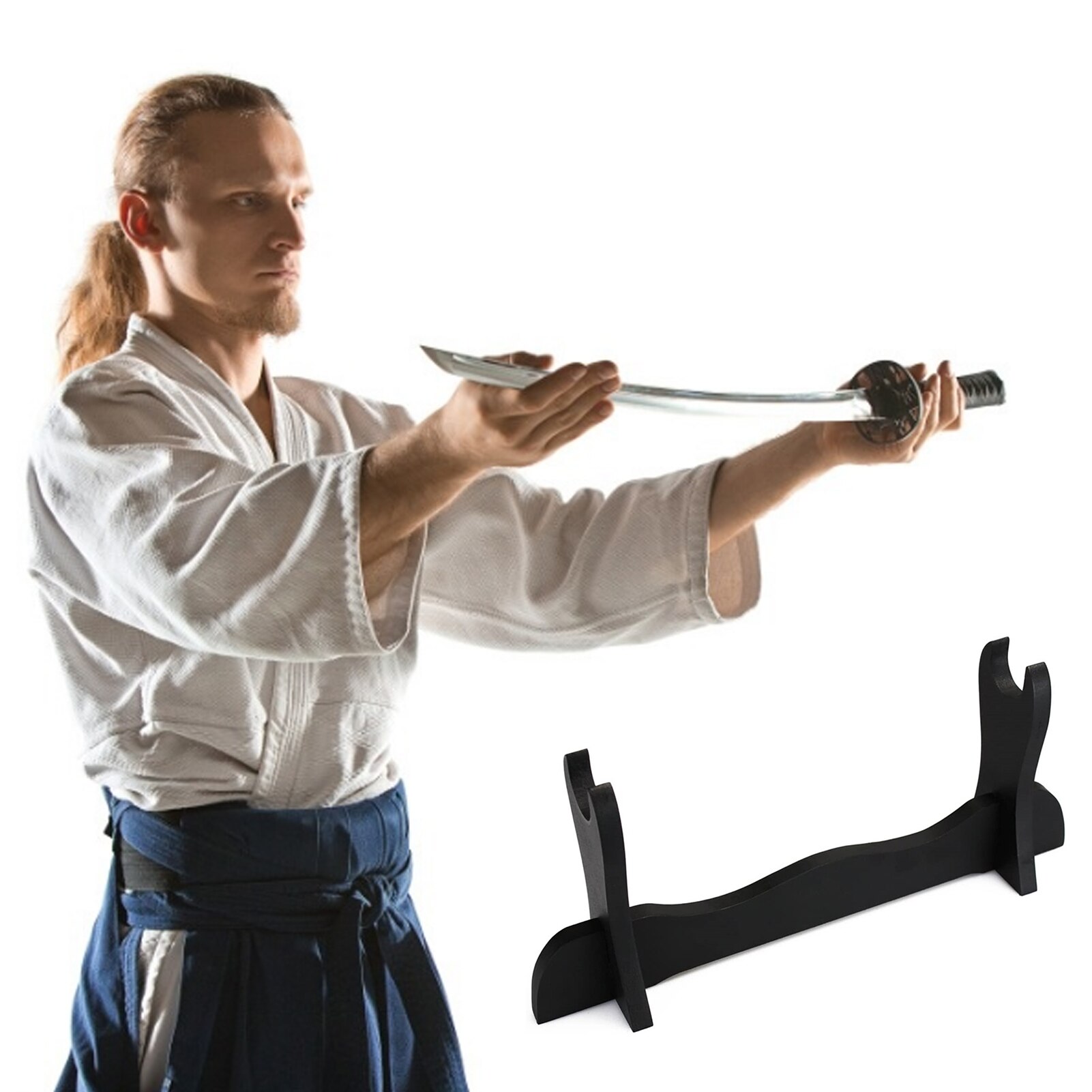 Sword Stand Holder Display Stand / Acrylic Bracket Rack Wood Samurai Sword Holder Stand Dispaly 1 Layer