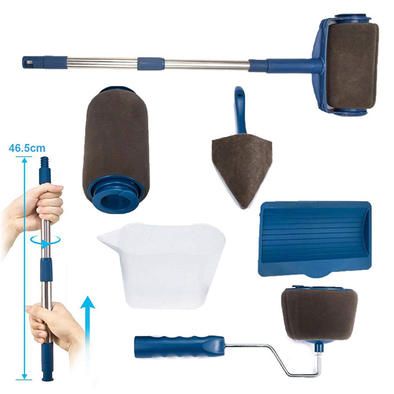 8pcs Wall Decorate Painting Roller Brush Set Paint Runner Pro Brush Kit Multifunctional House Paint Rollers Runner Pro Tools Set