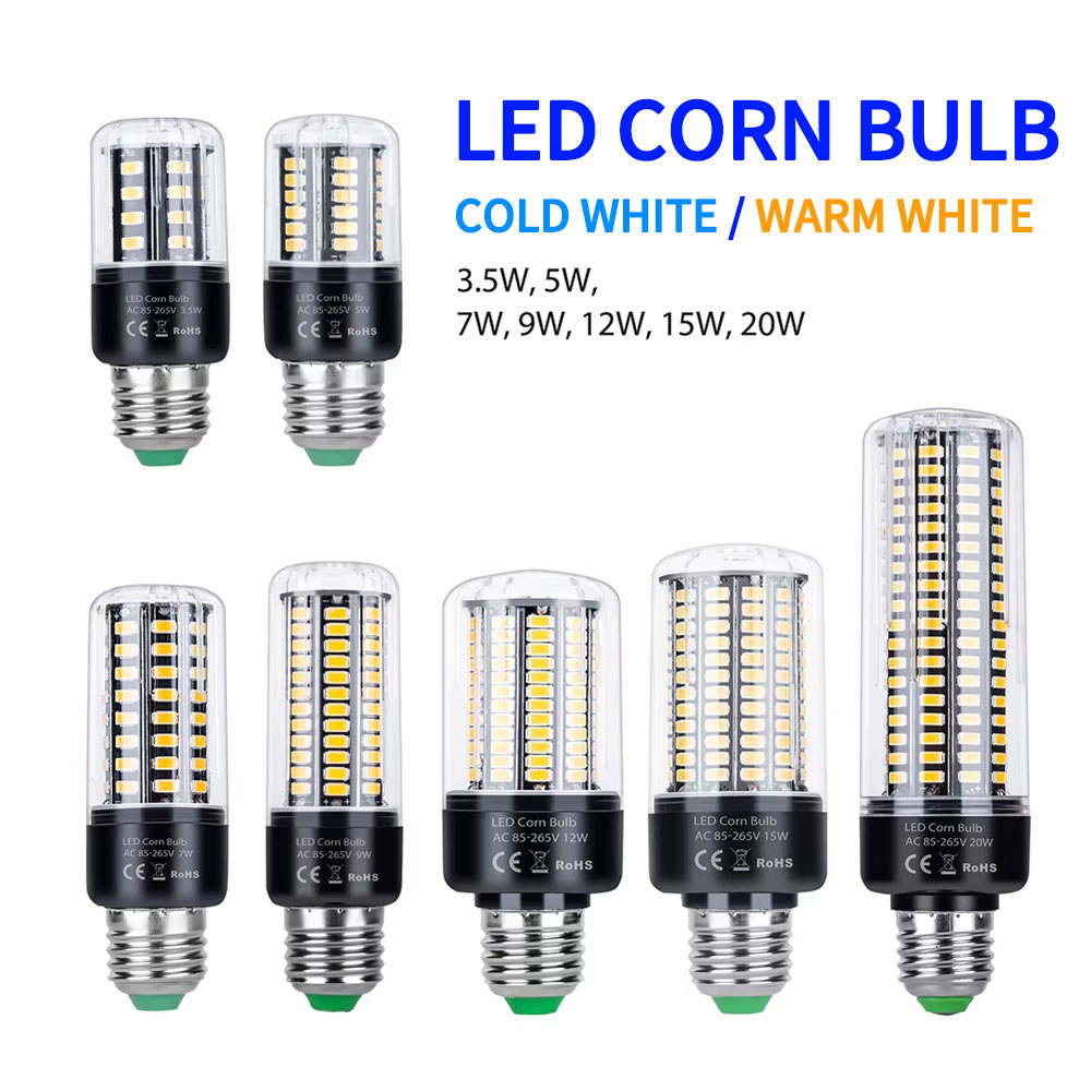 Ampoule LED E27 220V 110V E14, lampe à maïs B22, 3.5W 5W 7W 9W 12W 15W 20W, pour la maison, le salon, les lustres, la chambre à coucher, le froid