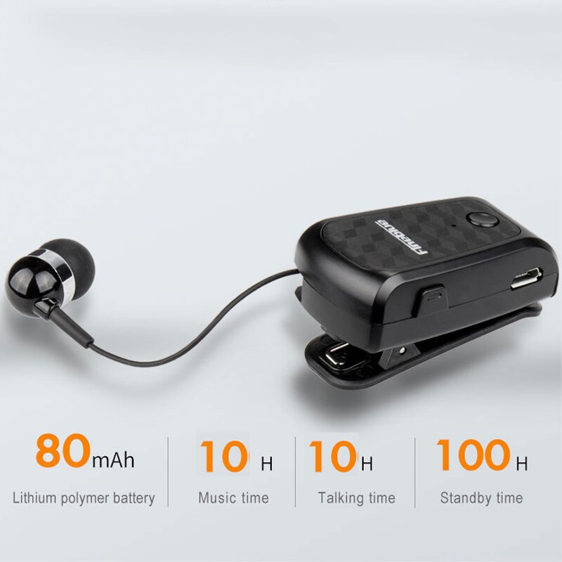 Fineblue FQ-10 bluetooth Earphone retractable Earbuds In-Ear Hand Free with Micphone for IOS XiaoMi Smartphone 10 hour call