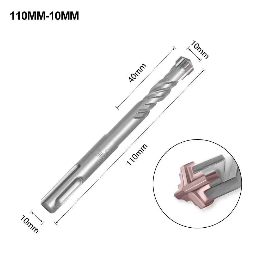 5mm 6mm 7mm 8mm 10mm 12mm SDS Plus scie cloche perçage 110mm 160mm forets à percussion électrique pour mur béton brique maçonnerie Bit: Rouge