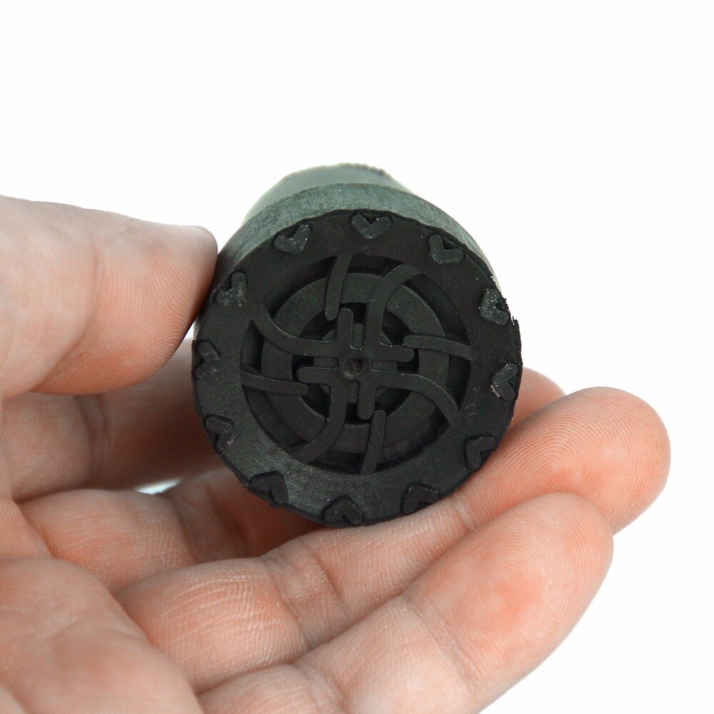 1 pièces bas 19mm gomme souple tampons en caoutchouc marche randonnée bâtons fin couverture conseils canne béquille coussinet en caoutchouc robuste virole en métal