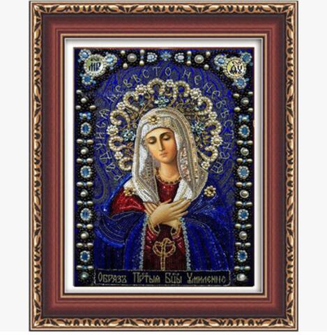 Pintura de diamante 5D DIY con icono religioso, decoración del hogar, bordado de diamantes, cuadro de diamantes de imitación cuadrado de estilo clásico: 12