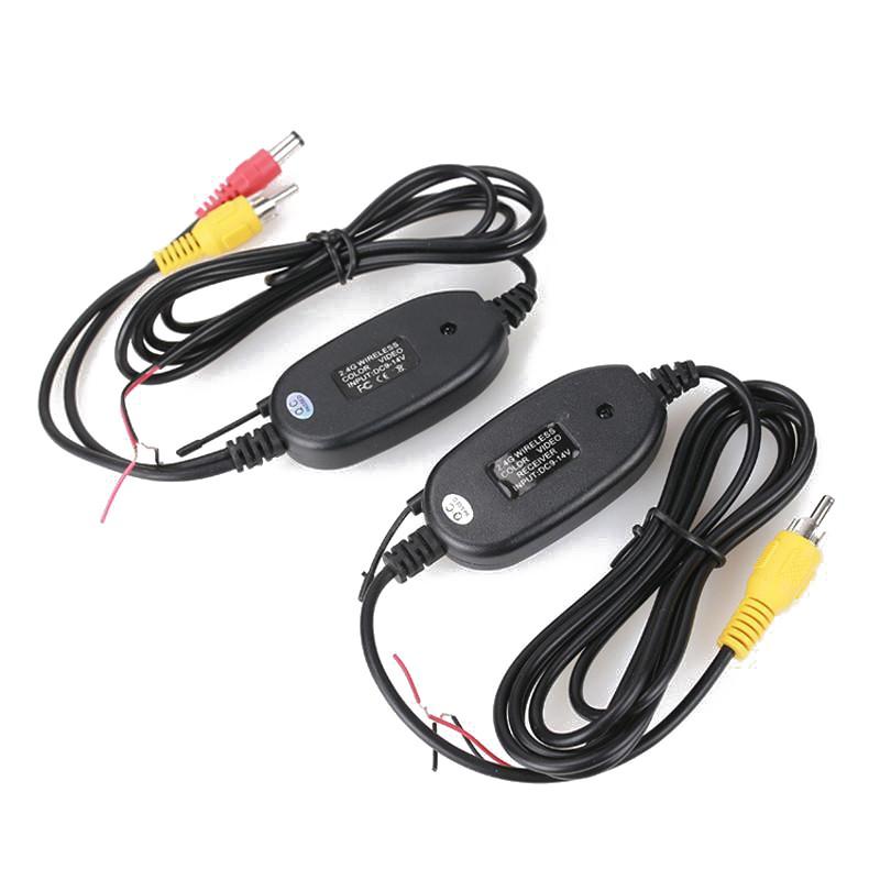 Cámara de visión trasera inalámbrica de 2,4G, transmisor y receptor de señal de cámara de coche, Cable RCA, transmisor y receptor de vídeo, accesorios para coche