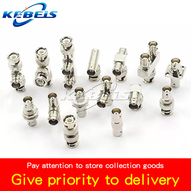Conector BNC Q9 a BNC macho y hembra, Conector de ángulo recto de 90 grados, tipo T, divisor de 3 vías y 4 vías, adaptador RF doble macho y hembra, 1 piezas