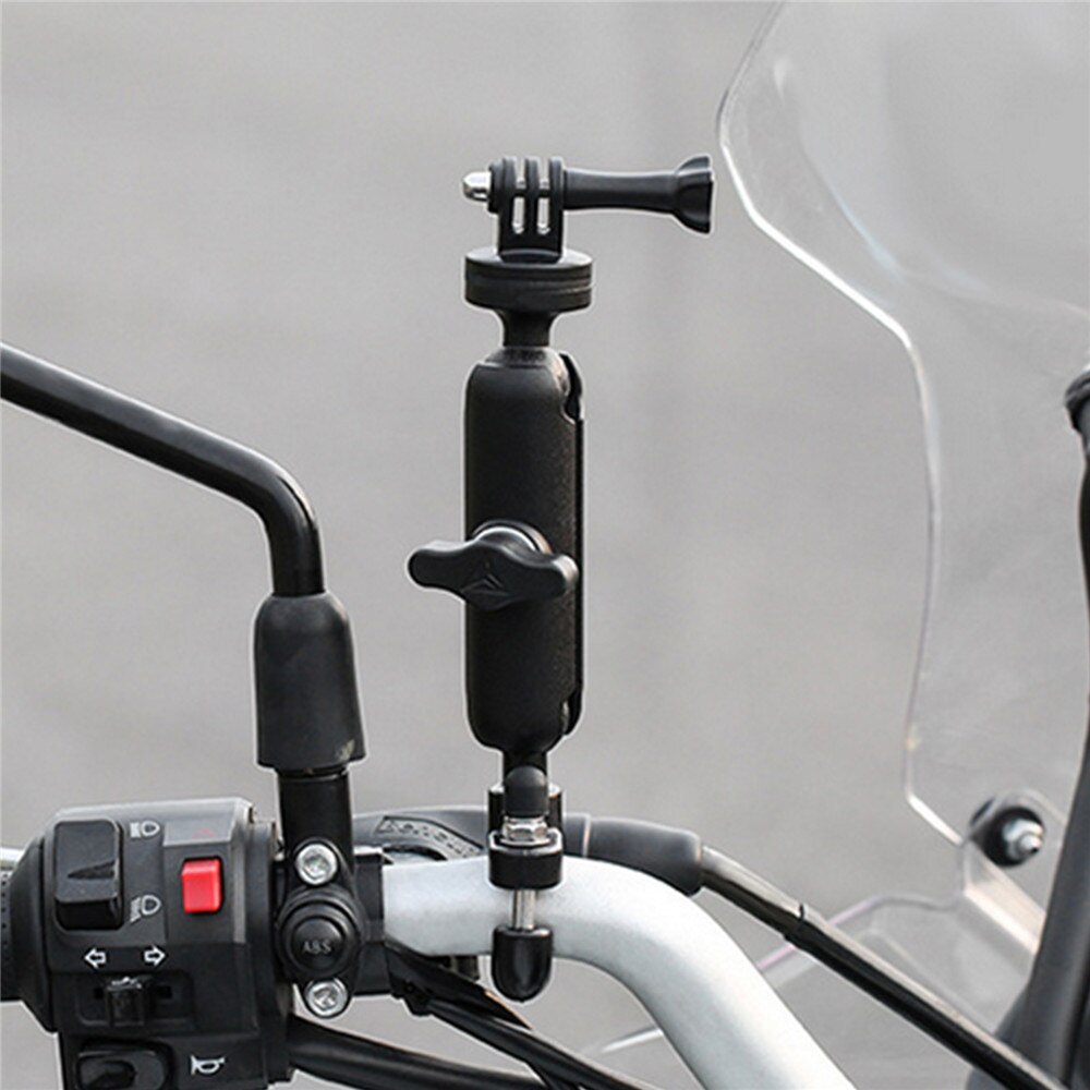 Motorcycle Bike Camera Houder Stuur Spiegel Mount Bevestigingsbeugel 1/4 Schroef Metal Stand Voor Gopro Slr Mirco Motion Camera
