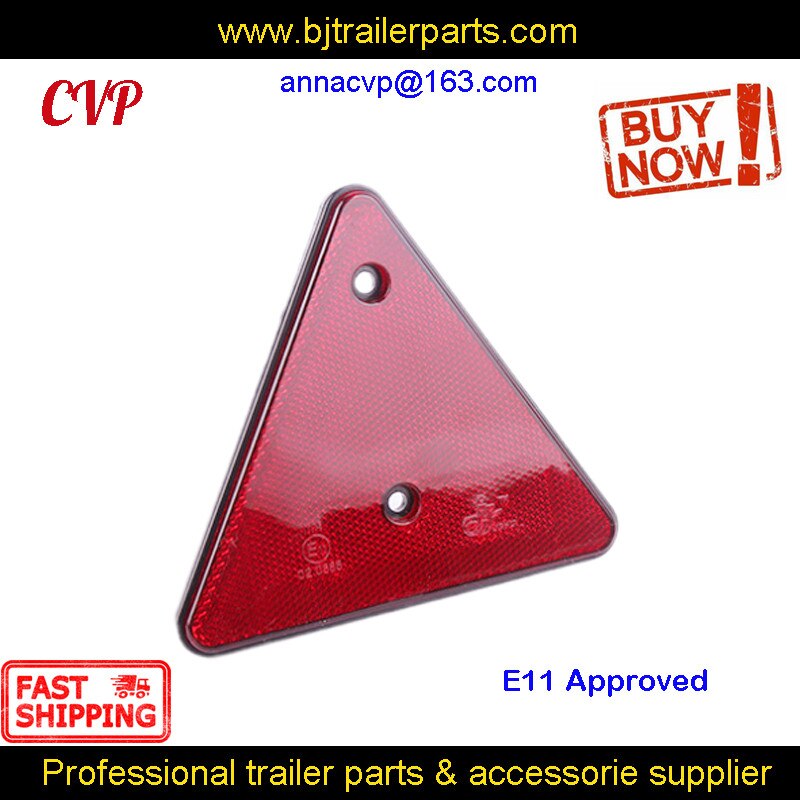 !	triangle REFLECTOR. trailer light ACCESSORIES PARTS RED TRAILER REFLECTOR trailer parts