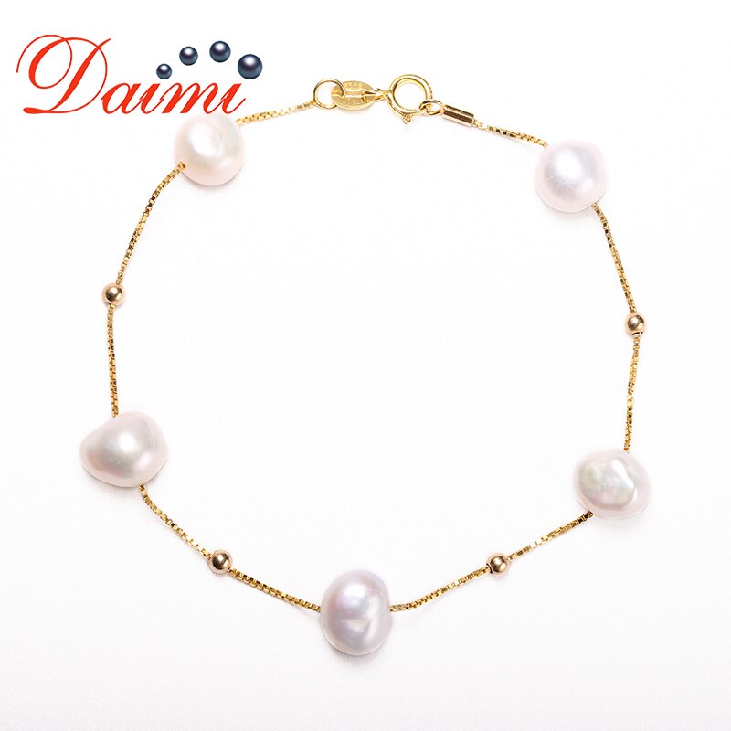 Daimi Persoonlijkheid Mode Parel Armband Drijvende Pearl Met Zilveren Bal Ketting Armband Voor