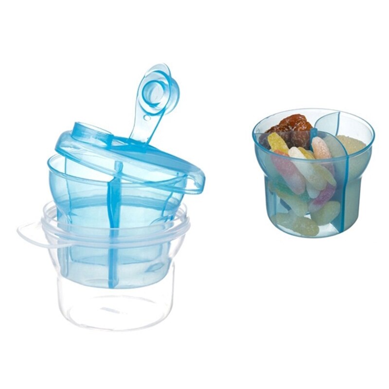 3Grids Rotating Dispenser Baby Milk Powder Organizer Formula Dispenser Container