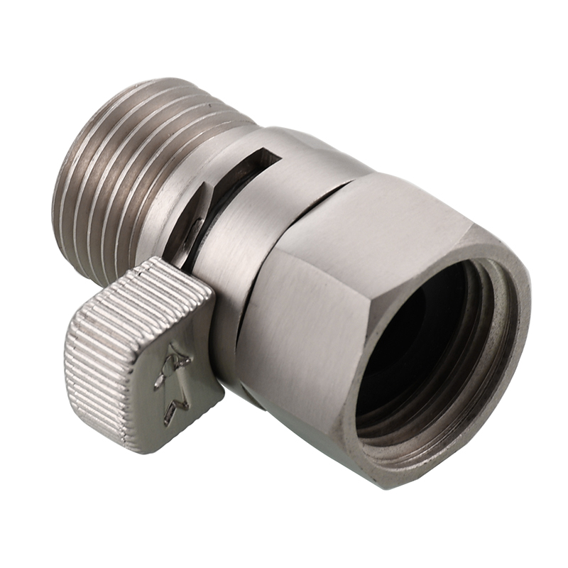 Ciencia G1/2 Shower Head Shut Off Valve Brass Water Control Valve with Short Switch for Fixed Handheld Shower Head Sprayer: WHITE