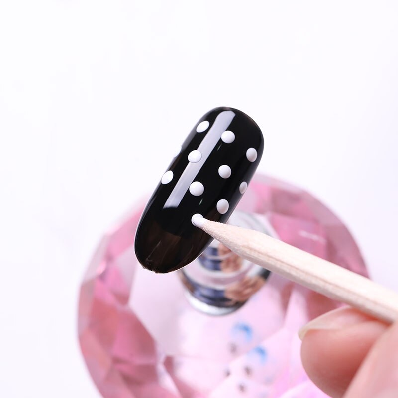 Herramientas para punteado de uñas, 10 Uds., herramienta para quitar el bastón de madera con diamantes de imitación, para decoración de uñas, herramienta de accesorios para uñas #575