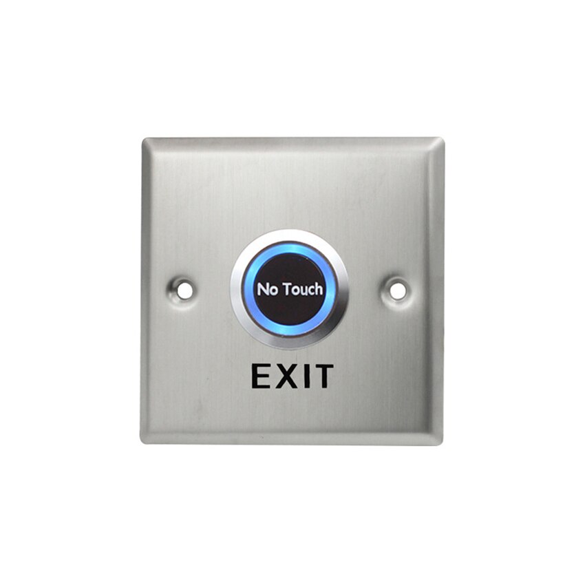 Stainless Steel Access Control Switch Sensor Button DC 12V Induction Exit Switch Infrared No Touch Panel for Home,Community